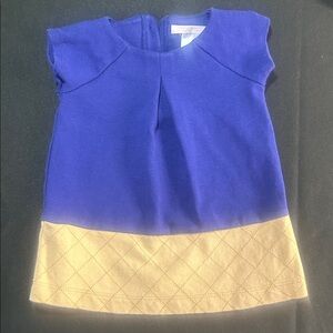 Janie and Jack Blue and Tan Dress